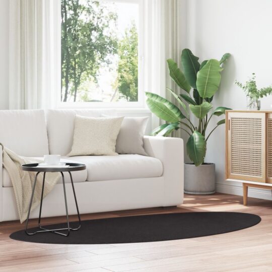 Covor HUARTE Negru 100 x 200 cm Poliester