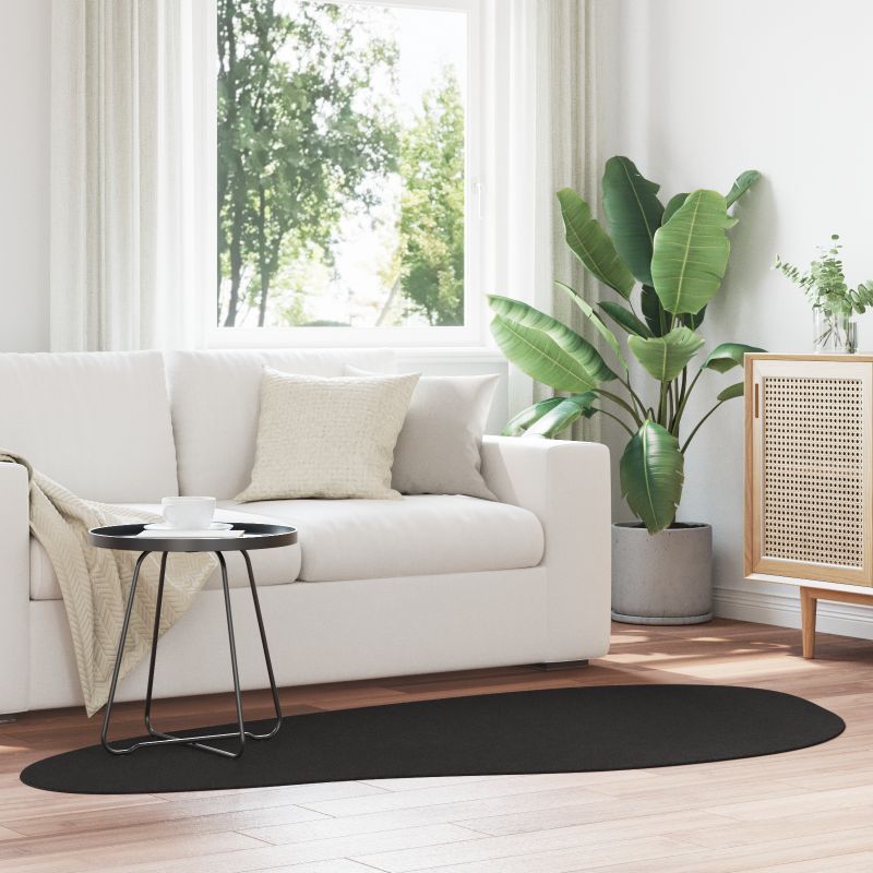 4103797 1 Covor HUARTE Negru 100 x 200 cm Poliester Covor HUARTE Negru 100 x 200 cm Poliester