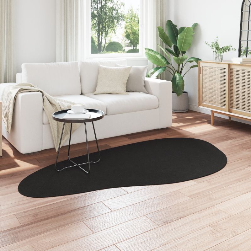 4103797 3 Covor HUARTE Negru 100 x 200 cm Poliester Covor HUARTE Negru 100 x 200 cm Poliester - imagine 3