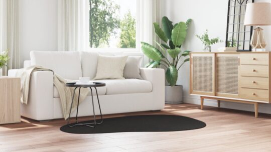 4103798 4 Covor HUARTE Negru 120 x 170 cm Poliester 4103798 4