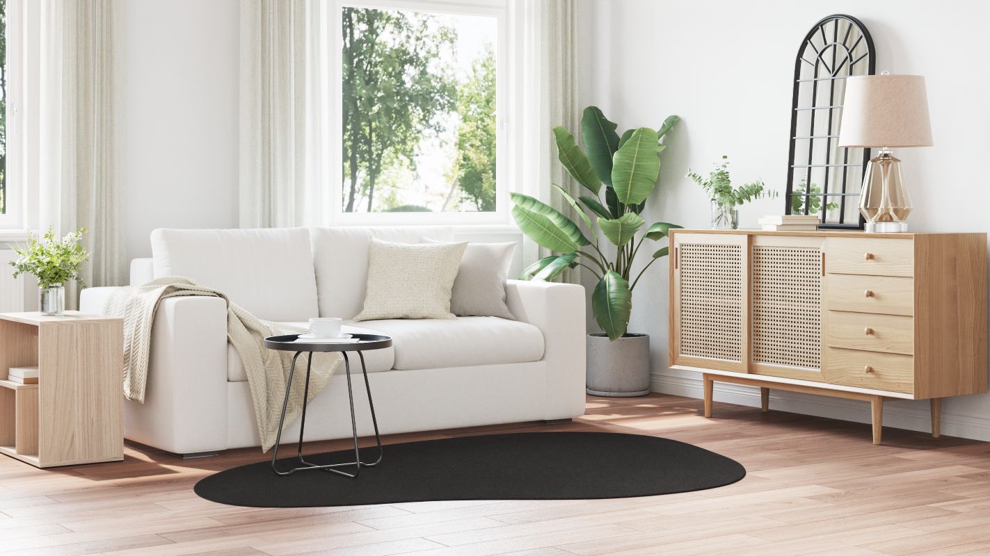 4103799 4 Covor HUARTE Negru 140 x 200 cm Poliester Covor HUARTE Negru 140 x 200 cm Poliester - imagine 4