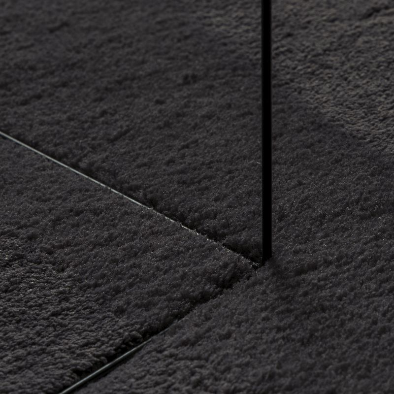 4103799 9 Covor HUARTE Negru 140 x 200 cm Poliester Covor HUARTE Negru 140 x 200 cm Poliester - imagine 9