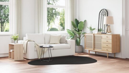 4103800 4 Covor HUARTE Negru 160 x 230 cm Poliester 4103800 4