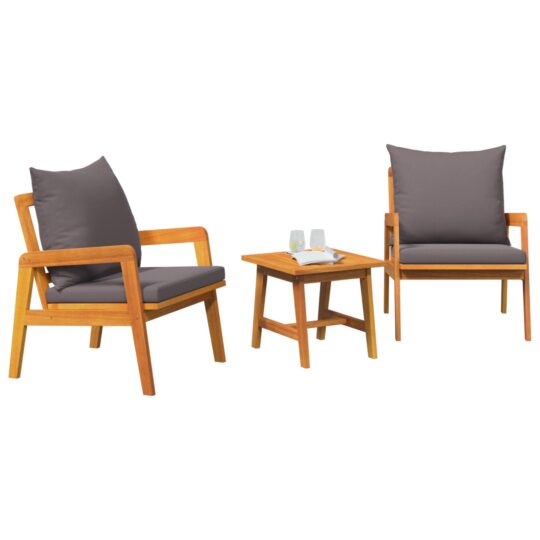 4106460 3 Set bistro 3 pcs Maro 45 x 45 x 38cm Lemn masiv de acacia 4106460 3