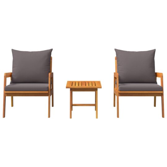 4106460 7 Set bistro 3 pcs Maro 45 x 45 x 38cm Lemn masiv de acacia 4106460 7