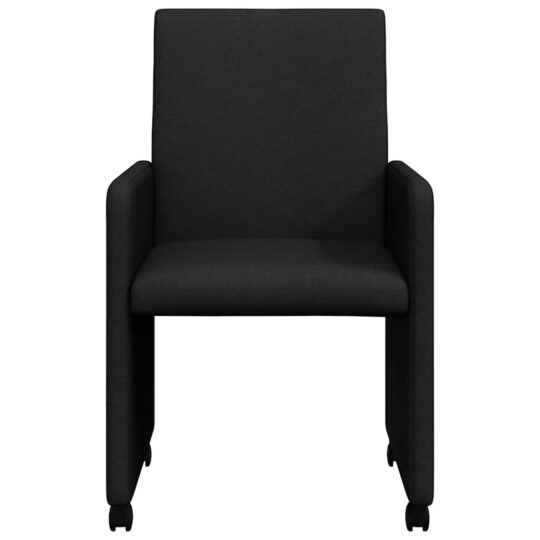 42017809 4 Scaune de dining cu roata 2 pcs Negru 57 x 66 x 94 cm țesătură 42017809 4
