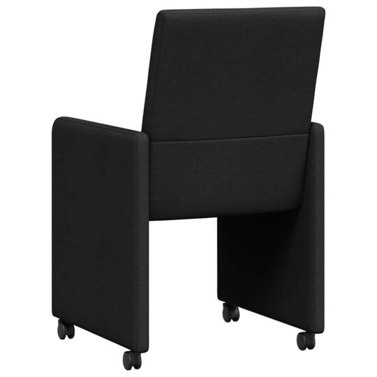 42017809 6 Scaune de dining cu roata 2 pcs Negru 57 x 66 x 94 cm țesătură 42017809 6