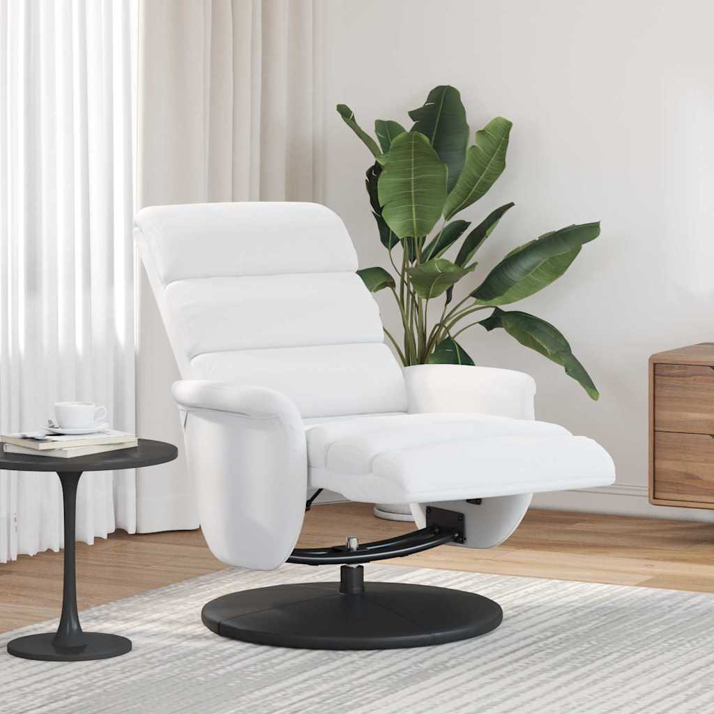 42018589 1 Fotoliu recliner Alb 71 x 98 x 106 cm Piele artificială Fotoliu recliner Alb 71 x 98 x 106 cm Piele artificială