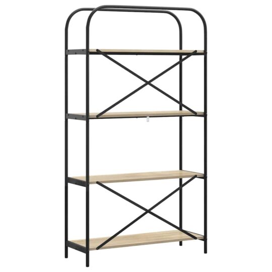 879840 7 Raft pentru cărți Stejar sonoma 80 x 30 x 146 cm Lemn compozit 879840 7