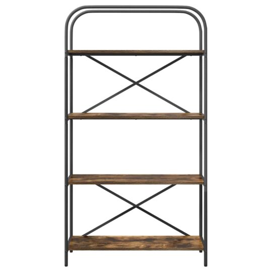 879841 5 Raft pentru cărți Stejar afumat 80 x 30 x 146 cm Lemn compozit 879841 5