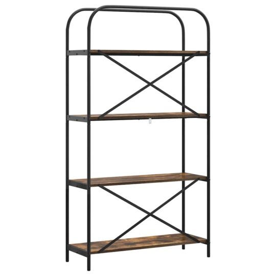 879841 7 Raft pentru cărți Stejar afumat 80 x 30 x 146 cm Lemn compozit 879841 7