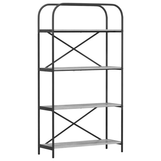 879842 2 Raft pentru cărți sonoma gri 80 x 30 x 146 cm Lemn compozit 879842 2