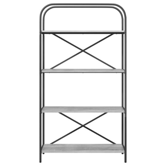 879842 5 Raft pentru cărți sonoma gri 80 x 30 x 146 cm Lemn compozit 879842 5