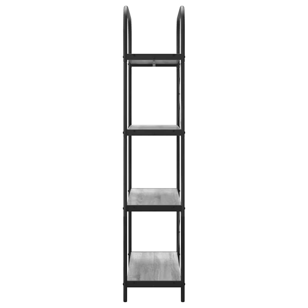 879842 6 Raft pentru cărți sonoma gri 80 x 30 x 146 cm Lemn compozit Raft pentru cărți sonoma gri 80 x 30 x 146 cm Lemn compozit - imagine 6