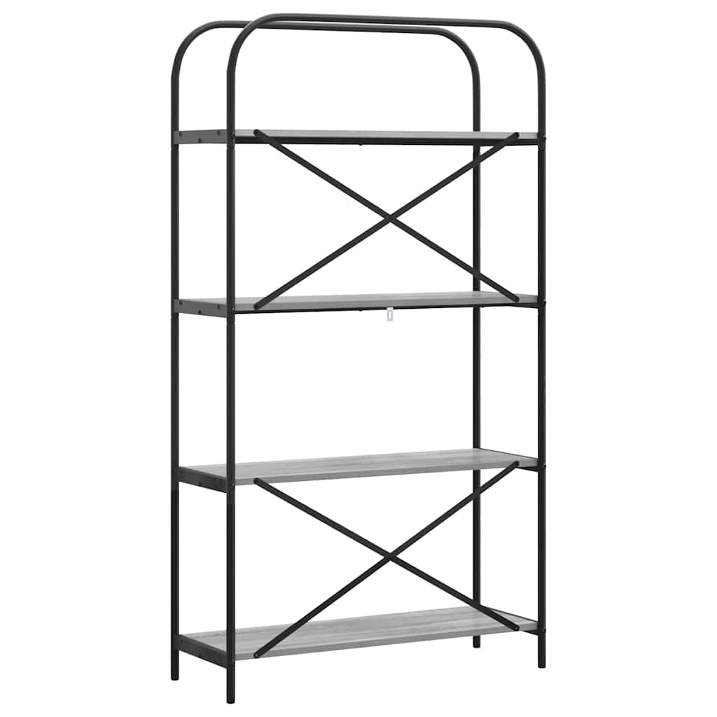 879842 7 Raft pentru cărți sonoma gri 80 x 30 x 146 cm Lemn compozit Raft pentru cărți sonoma gri 80 x 30 x 146 cm Lemn compozit - imagine 7