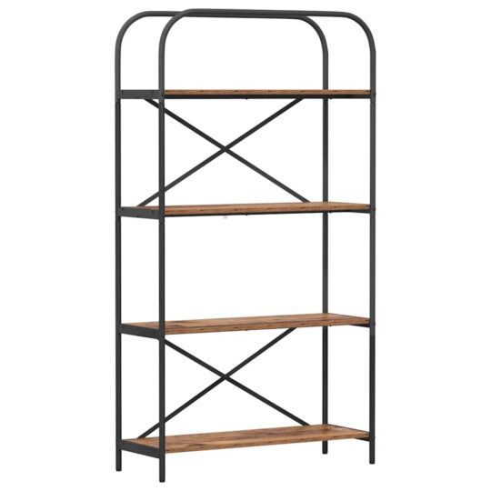 879843 2 Raft pentru cărți Lemn vechi 80 x 30 x 146 cm Lemn compozit 879843 2