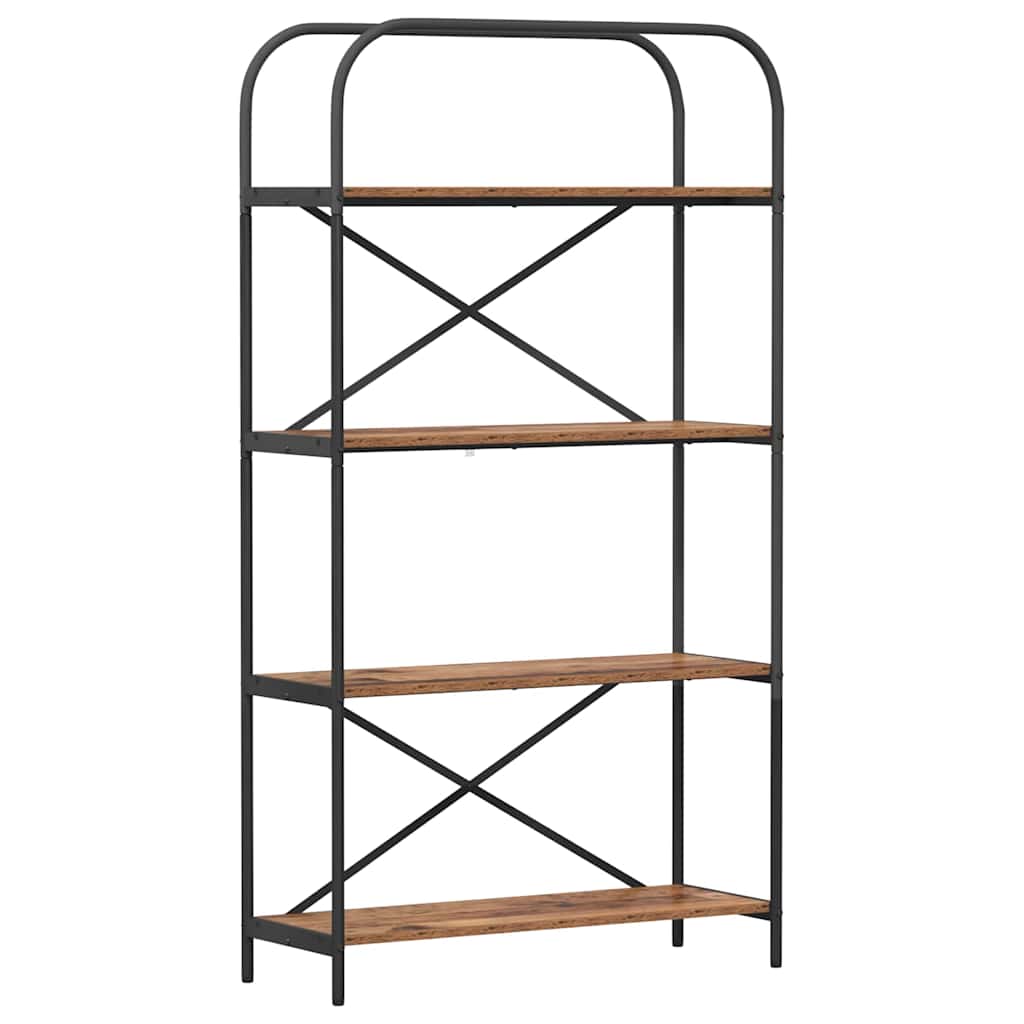 879843 2 Raft pentru cărți Lemn vechi 80 x 30 x 146 cm Lemn compozit Raft pentru cărți Lemn vechi 80 x 30 x 146 cm Lemn compozit - imagine 2