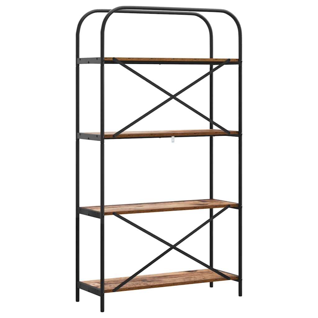 879843 7 Raft pentru cărți Lemn vechi 80 x 30 x 146 cm Lemn compozit Raft pentru cărți Lemn vechi 80 x 30 x 146 cm Lemn compozit - imagine 7