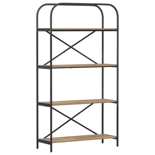 879844 2 Raft pentru cărți stejar artizanal 80 x 30 x 146 cm 879844 2