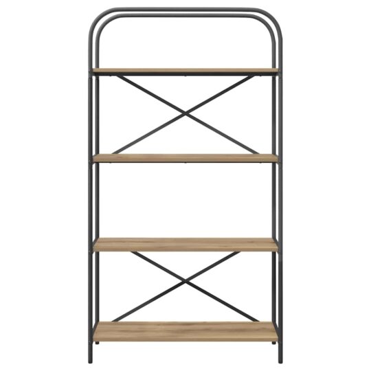 879844 5 Raft pentru cărți stejar artizanal 80 x 30 x 146 cm 879844 5