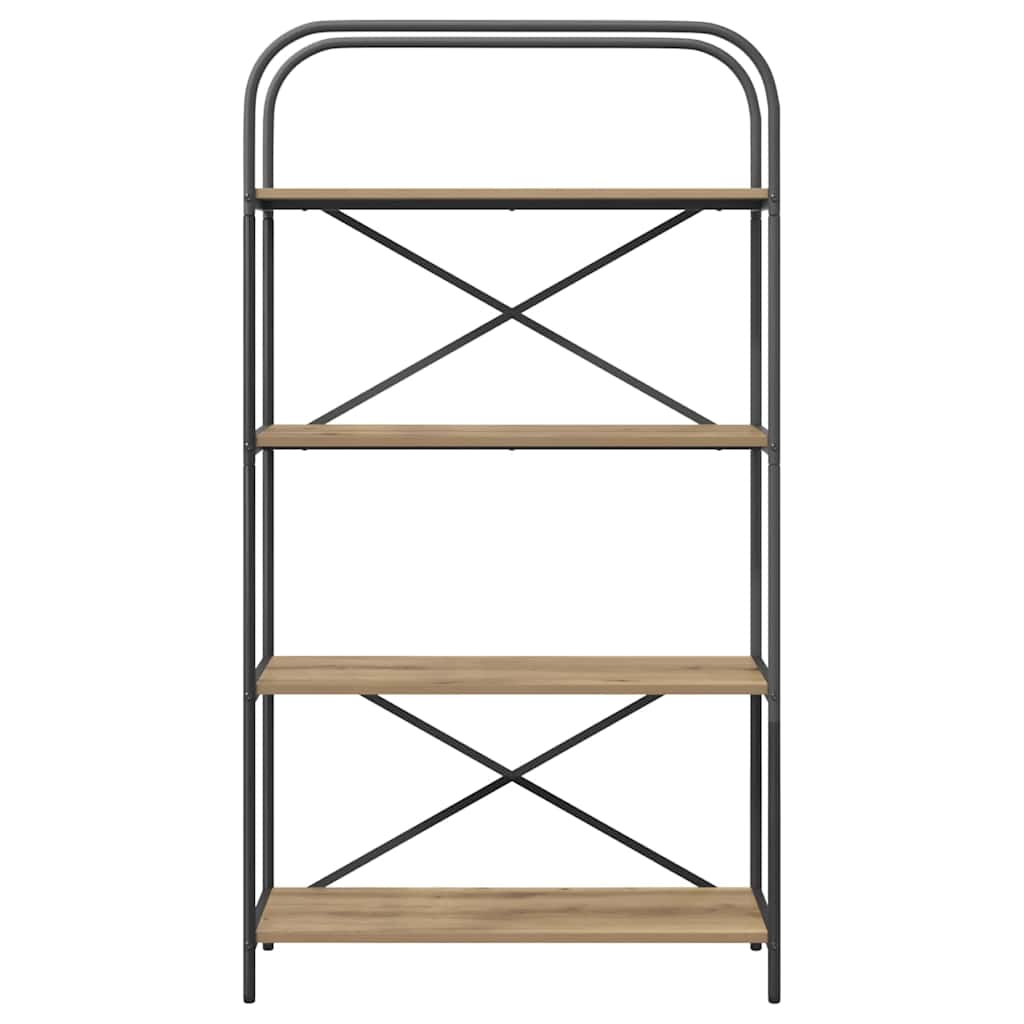 879844 5 Raft pentru cărți stejar artizanal 80 x 30 x 146 cm Raft pentru cărți stejar artizanal 80 x 30 x 146 cm - imagine 5