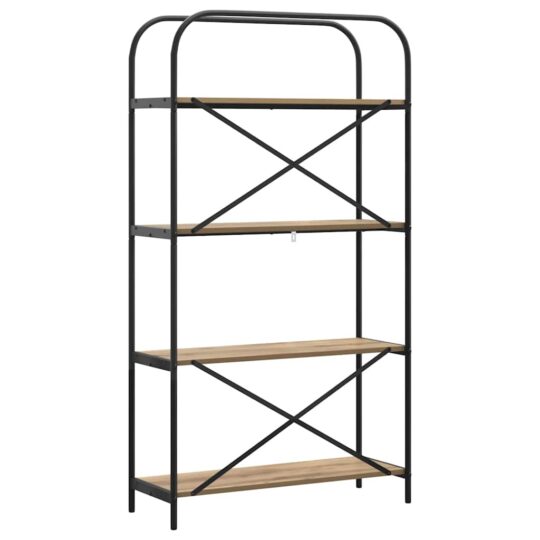 879844 7 Raft pentru cărți stejar artizanal 80 x 30 x 146 cm 879844 7