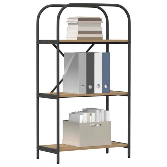 879868 3 Raft pentru cărți stejar artizanal 60 x 30 x 109 cm 879868 3