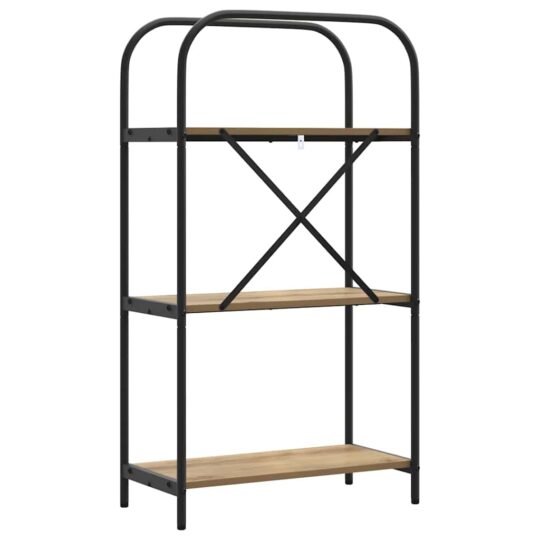 879868 7 Raft pentru cărți stejar artizanal 60 x 30 x 109 cm 879868 7