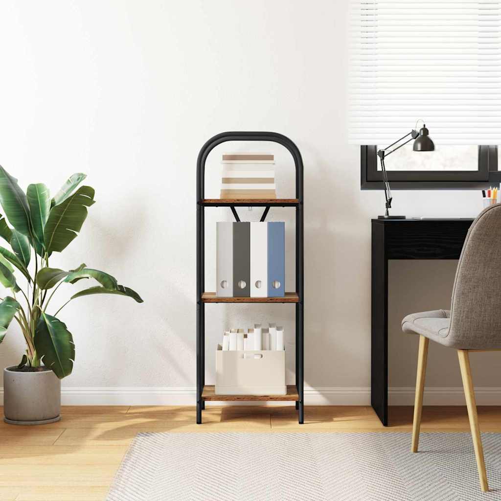 879885 4 Raft pentru cărți Lemn vechi 40 x 30 x 109 cm Lemn compozit Raft pentru cărți Lemn vechi 40 x 30 x 109 cm Lemn compozit - imagine 4