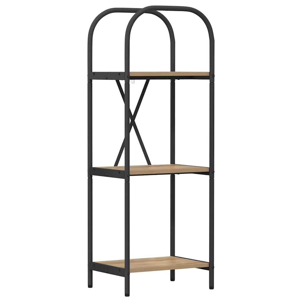 879886 2 Raft pentru cărți stejar artizanal 40 x 30 x 109 cm Raft pentru cărți stejar artizanal 40 x 30 x 109 cm - imagine 2