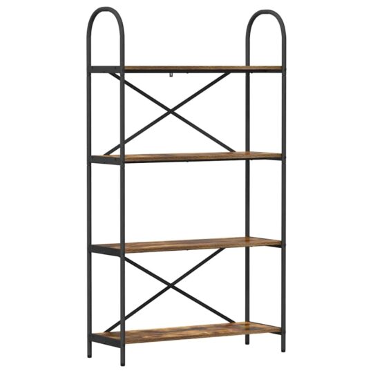 Alternative view of Raft pentru cărți Stejar afumat 80 x 30 x 146 cm Lemn compozit