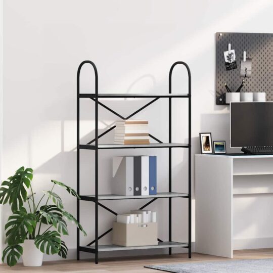 Raft pentru cărți sonoma gri 80 x 30 x 146 cm Lemn compozit