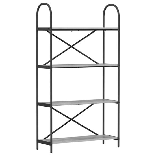 Alternative view of Raft pentru cărți sonoma gri 80 x 30 x 146 cm Lemn compozit