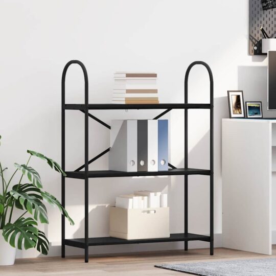 Raft pentru cărți Stejar negru 80 x 30 x 109 cm Lemn compozit