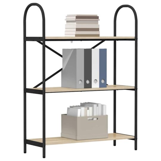 879900 3 Raft pentru cărți Stejar sonoma 80 x 30 x 109 cm Lemn compozit 879900 3