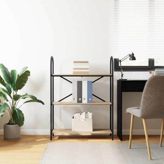 879900 4 Raft pentru cărți Stejar sonoma 80 x 30 x 109 cm Lemn compozit 879900 4