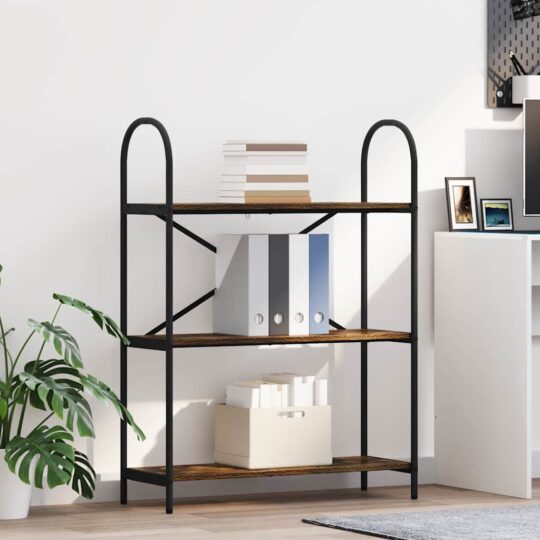 Raft pentru cărți Stejar afumat 80 x 30 x 109 cm Lemn compozit