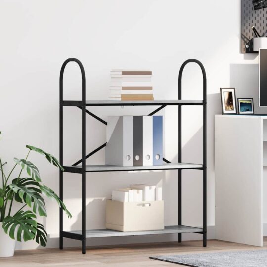 Raft pentru cărți sonoma gri 80 x 30 x 109 cm Lemn compozit