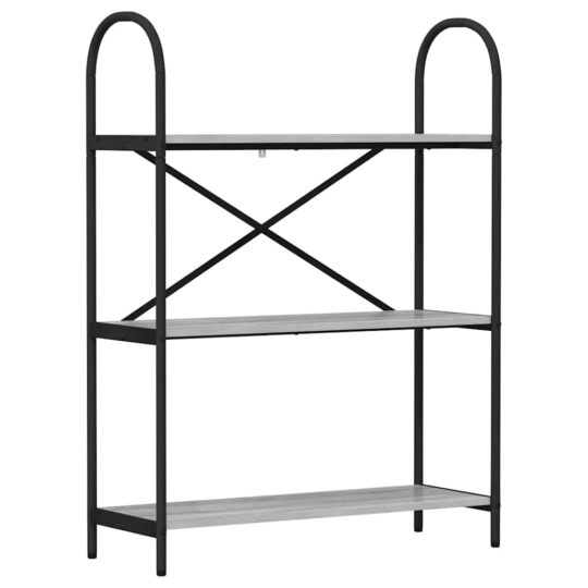 Alternative view of Raft pentru cărți sonoma gri 80 x 30 x 109 cm Lemn compozit