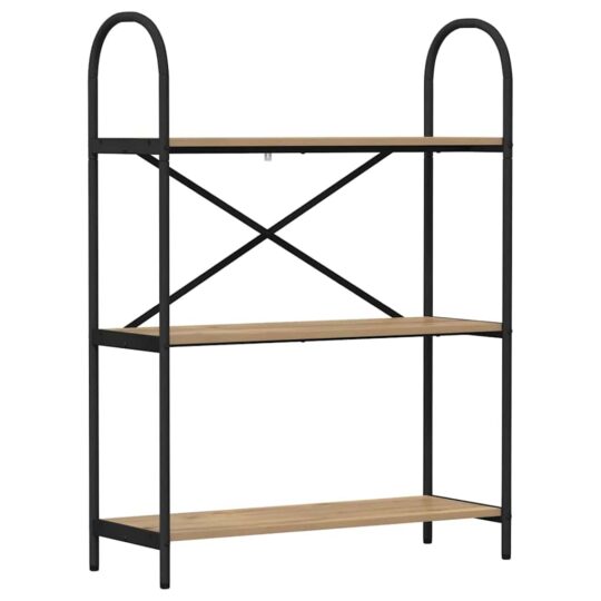 Alternative view of Raft pentru cărți stejar artizanal 80 x 30 x 109 cm