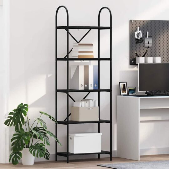 Raft pentru cărți Stejar negru 60 x 30 x 183 cm Lemn compozit