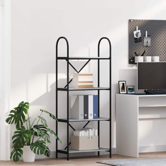 Raft pentru cărți sonoma gri 60 x 30 x 146 cm Lemn compozit