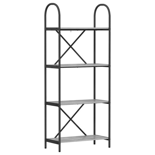 Alternative view of Raft pentru cărți sonoma gri 60 x 30 x 146 cm Lemn compozit