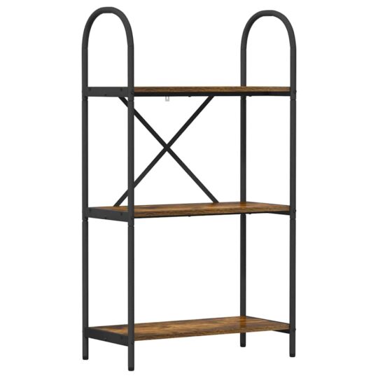 Alternative view of Raft pentru cărți Stejar afumat 60 x 30 x 109 cm Lemn compozit