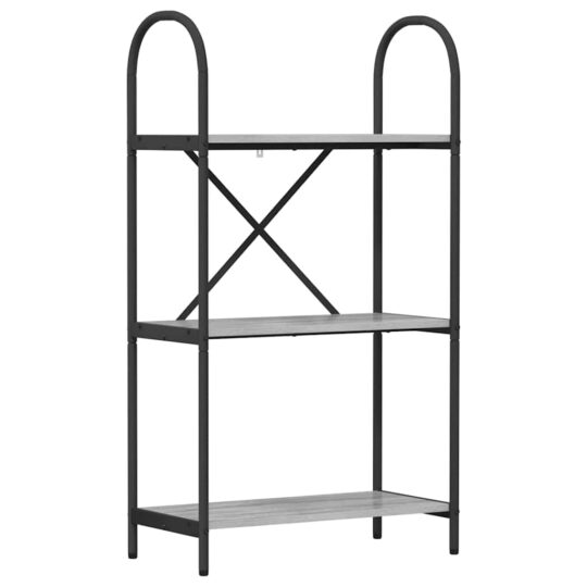 Alternative view of Raft pentru cărți sonoma gri 60 x 30 x 109 cm Lemn compozit