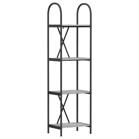 Alternative view of Raft pentru cărți sonoma gri 40 x 30 x 146 cm Lemn compozit