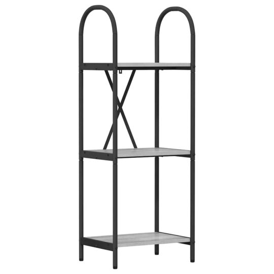 Alternative view of Raft pentru cărți sonoma gri 40 x 30 x 109 cm Lemn compozit