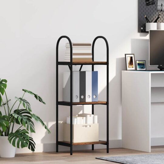 Raft pentru cărți Lemn vechi 40 x 30 x 109 cm Lemn compozit