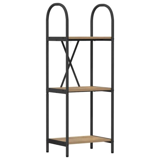 Alternative view of Raft pentru cărți stejar artizanal 40 x 30 x 109 cm