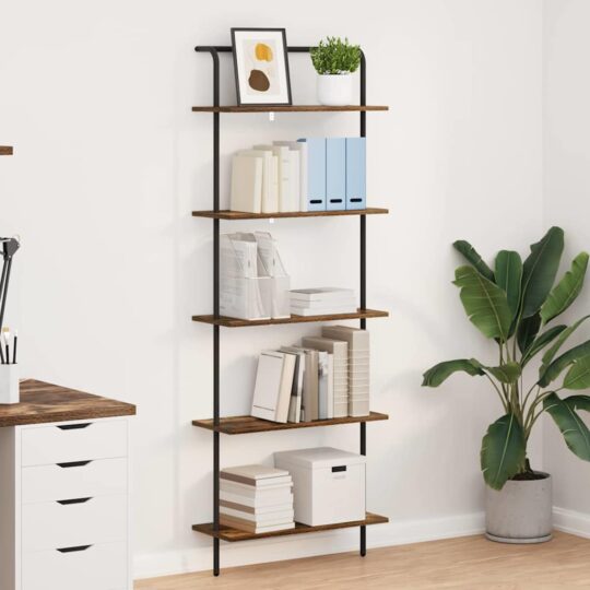 Raft pentru cărți Stejar afumat 60 x 24 x 168 cm Lemn compozit